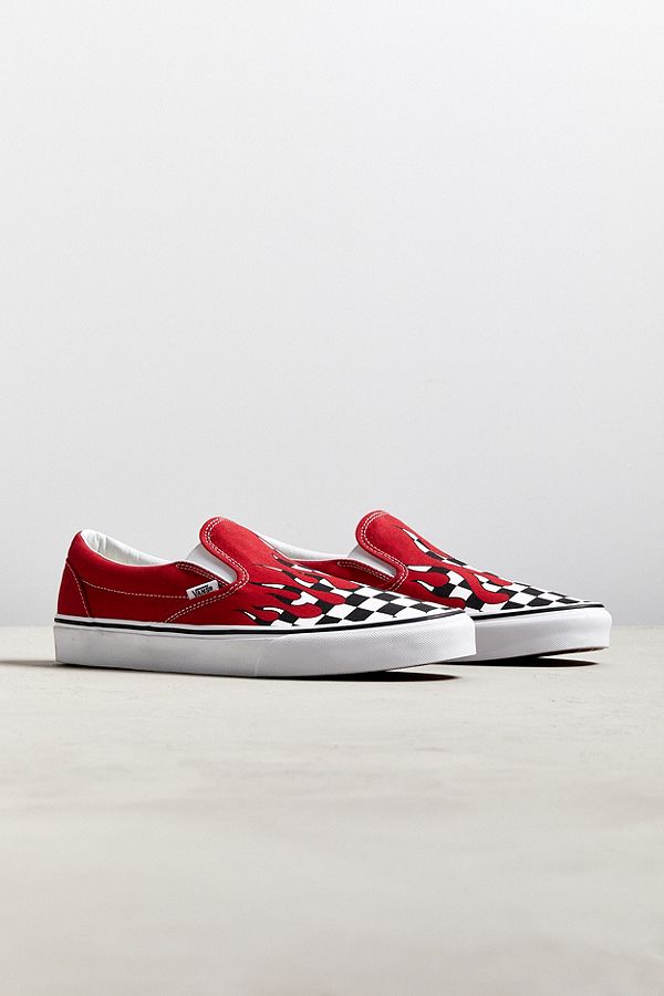 Slip-On Checkerboard Flame Sneaker