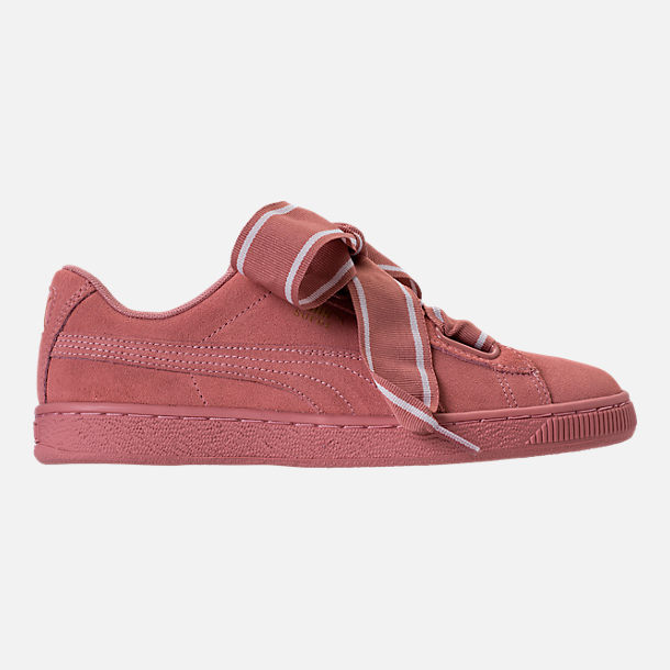 WOMEN'S PUMA SUEDE HEART SATIN CASUAL SHOES