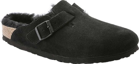 Boston Suede Shearling Clog