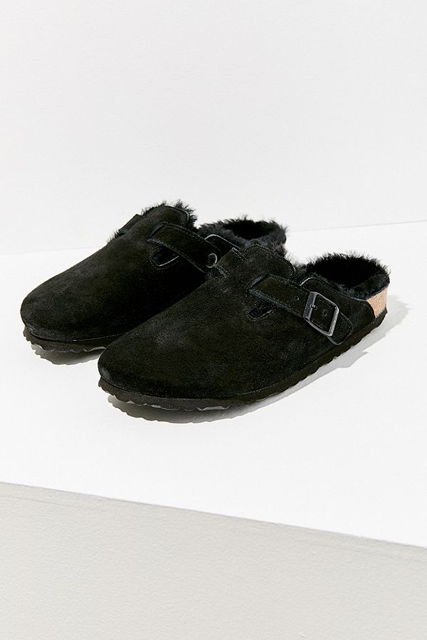 Shearling Boston Clog