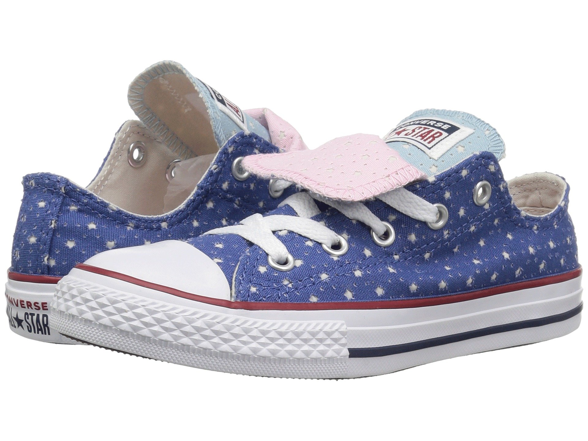 Chuck Taylor® All Star® Double Tongue Star Perf Canvas Ox (Littl